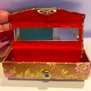 SOLD Women Floral Lipstick Case with Mirror Lipstick Holder for Purse